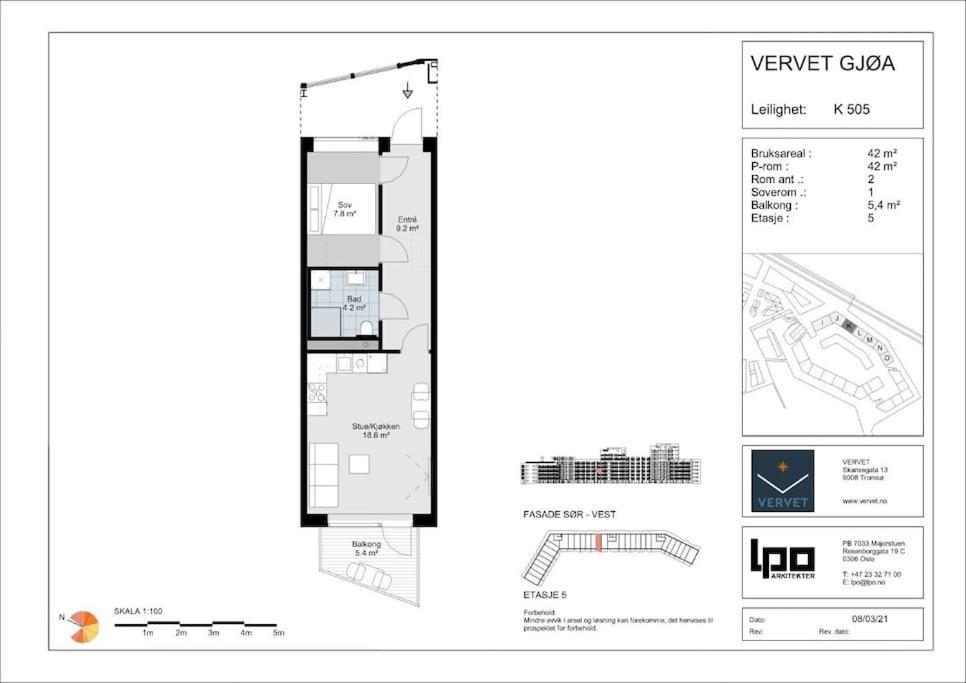Ny I Tromsos Nye Bydel Apartment *