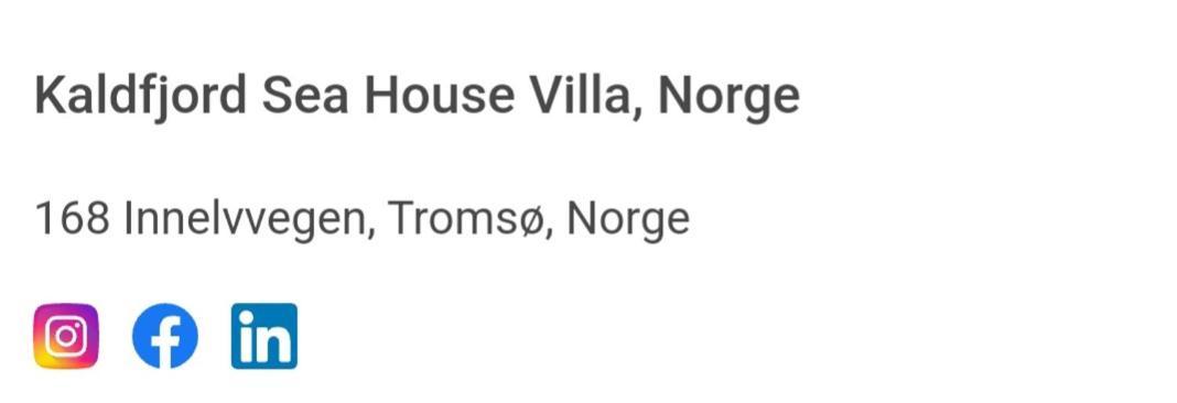 Kaldfjord Sea House Villa *