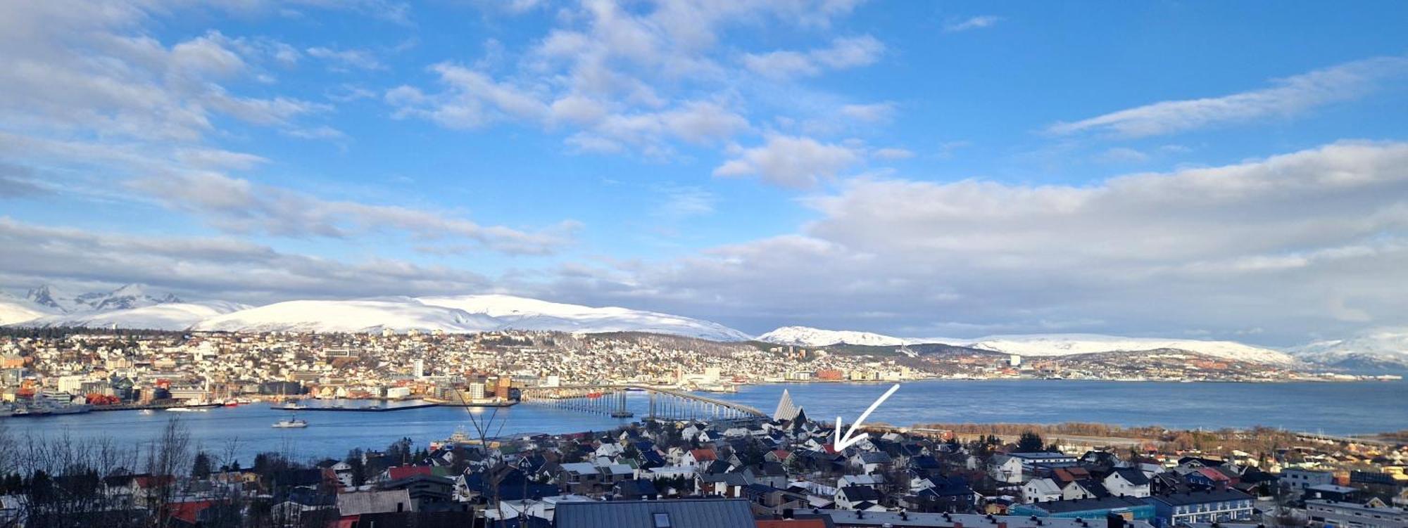 In Tromso, Located Between The Arctic Cathedral And The Cable Car *
