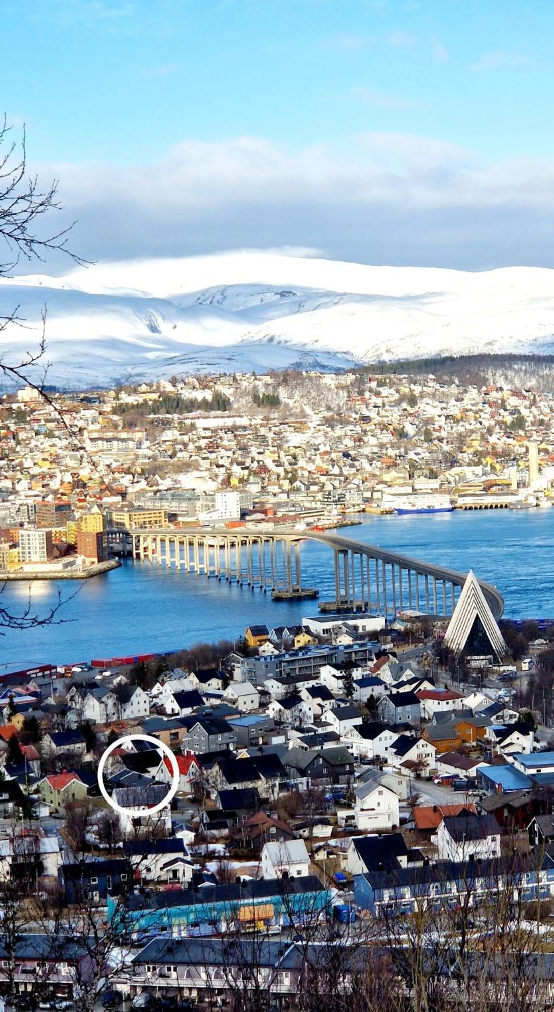 In Tromso, Located Between The Arctic Cathedral And The Cable Car *