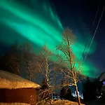 House With Charm, Valley With Lots Of Northern Lights, Breivikeidet